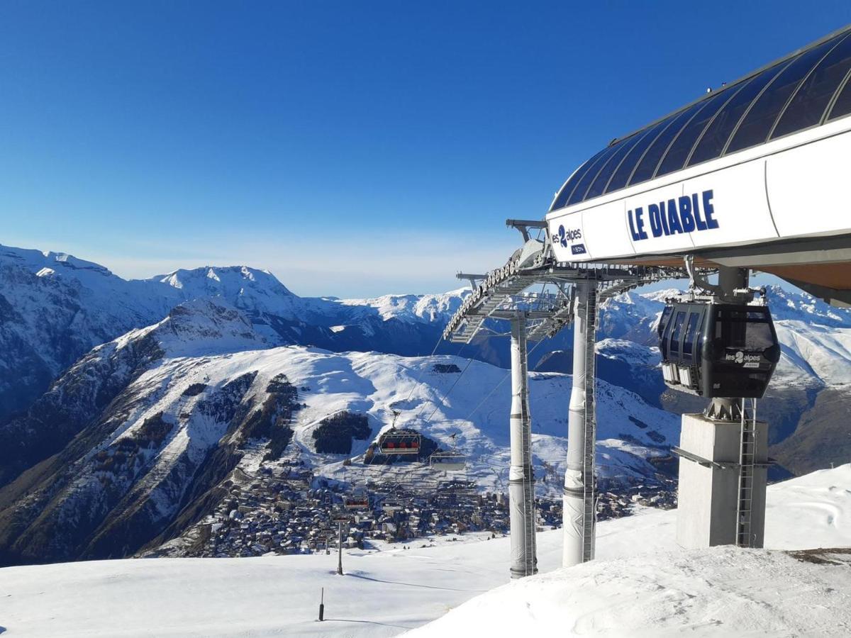 Le Paradis Du Diable 6 Pers 40M2 Pied Des Pistes Et Du Telesiege Du Diable 레두잘프 외부 사진